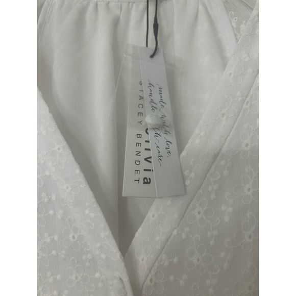 ALICE+OLIVIA Lang Embroidered Button Down Long Sleeve Blouse size Large NWT - Picture 6 of 14